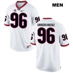 Men's Georgia Bulldogs NCAA #96 DaQuan Hawkins-Muckle Nike Stitched White Authentic College Football Jersey QPE6354HK